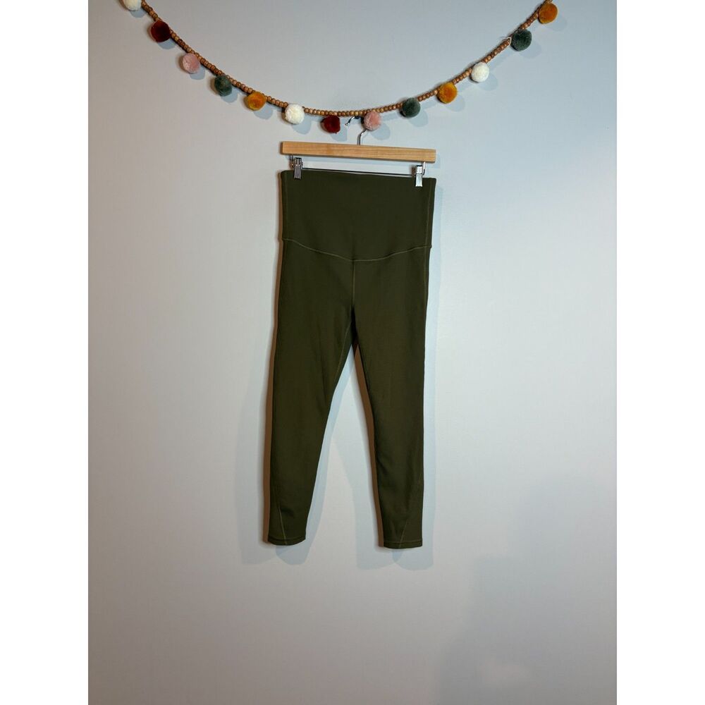 GapFit olive green ribbed maternity leggings